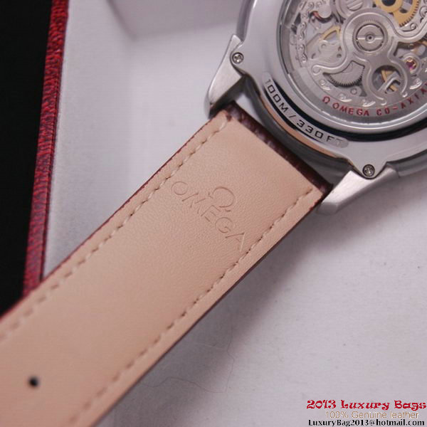 OMEGA DE VILLE Tourbillon Watches Steel on Brown Leather Strap Om7003