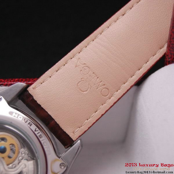 OMEGA DE VILLE Tourbillon Watches Steel on Brown Leather Strap Om7003