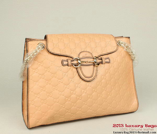 Gucci Emily Guccissima Leather Chain Shoulder Bag 295403 Pink