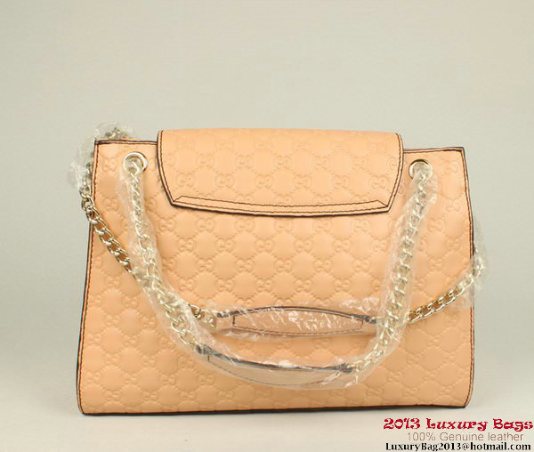 Gucci Emily Guccissima Leather Chain Shoulder Bag 295403 Pink