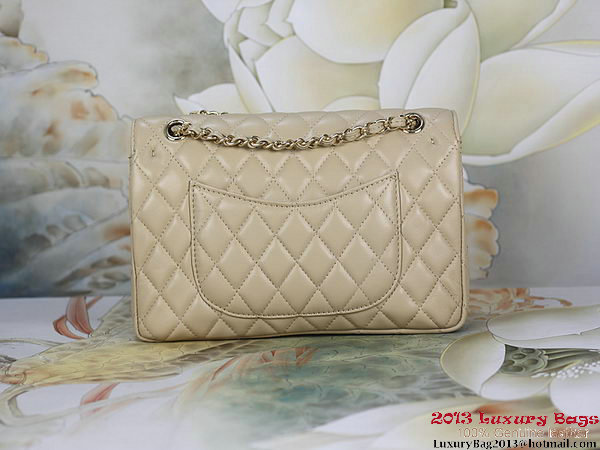 Chanel 2.55 Classic Flap Bag Apricot Sheepskin Leather Gold