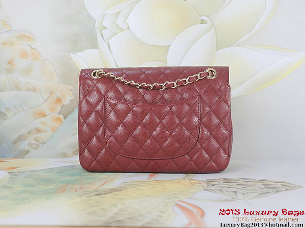 Chanel 2.55 Classic Flap Bag Bordeaux Original Cannage Patterns Leather Gold