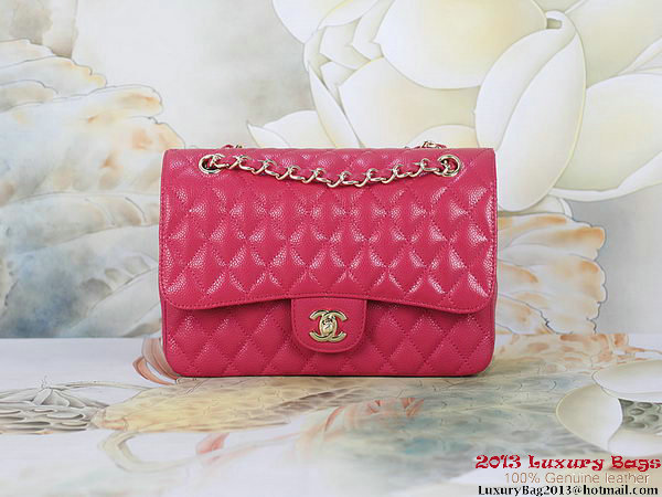 Chanel 2.55 Classic Flap Bag Rose Original Cannage Patterns Gold