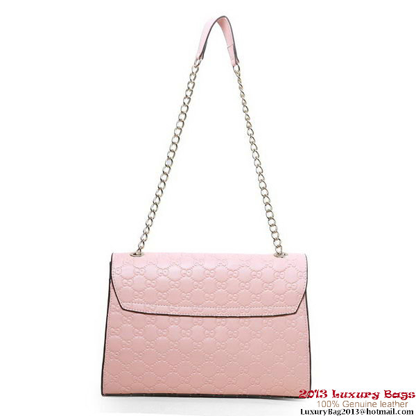 Gucci Emily Guccissima Leather Chain Shoulder Bag 295403 Pink