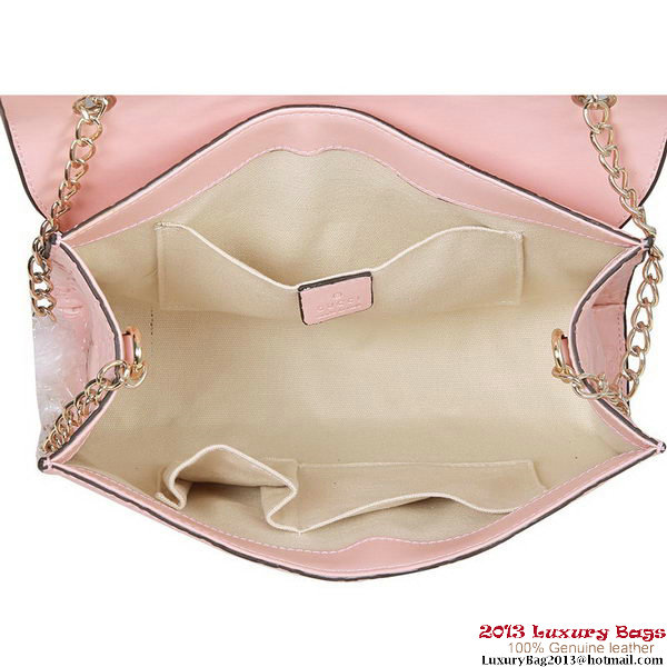 Gucci Emily Guccissima Leather Chain Shoulder Bag 295403 Pink