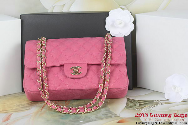 Chanel 2.55 Series A01112 Pink Original Leather Classic Flap Bag Gold