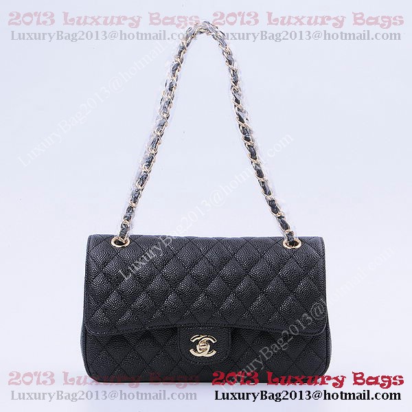 Chanel 2.55 Series Classic Flap Bag 1112 Black Cannage Pattern Gold