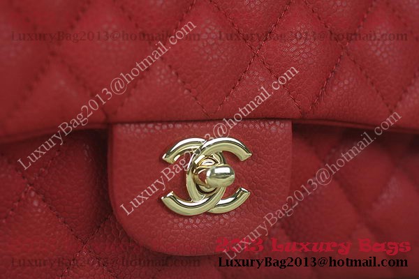 Chanel 2.55 Series Classic Flap Bag 1112 Red Original Cannage Patterns Gold