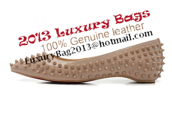 Christian Louboutin PIGALLE SPIKES Flat CL1329 Apricot