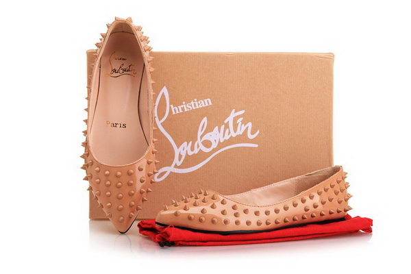 Christian Louboutin Patent Leather Flats CL10301 Apricot