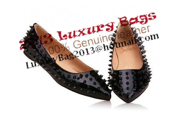 Christian Louboutin Patent Leather Flats CL10301 Black