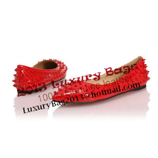 Christian Louboutin Patent Leather Flats CL10301 Red