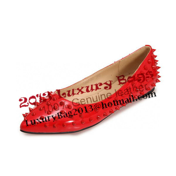 Christian Louboutin Patent Leather Flats CL10301 Red