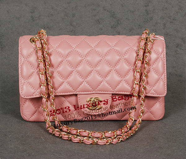 Chanel 2.55 Series Classic Flap Bag 1112 Pink Sheep Leather Gold