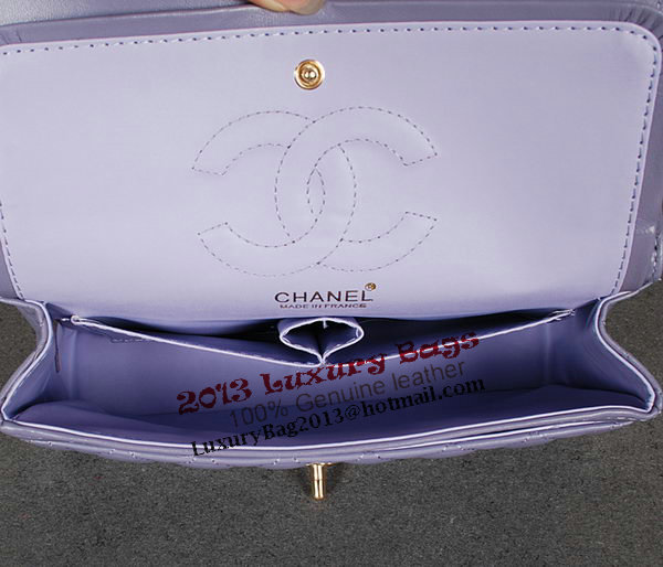 Chanel 2.55 Series Classic Flap Bag 1112 Purple Sheep Leather Gold