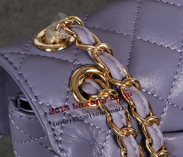 Chanel 2.55 Series Classic Flap Bag 1112 Purple Sheep Leather Gold