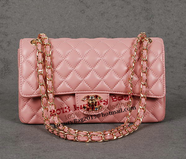 Chanel 2.55 Series Classic Flap Bag Pink Sheepskin 1112 Multicolour