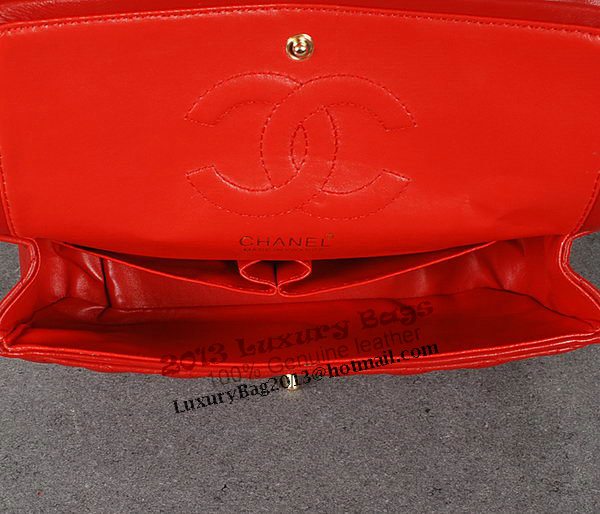 Chanel 2.55 Series Classic Flap Bag Red Sheepskin 1112 Multicolour