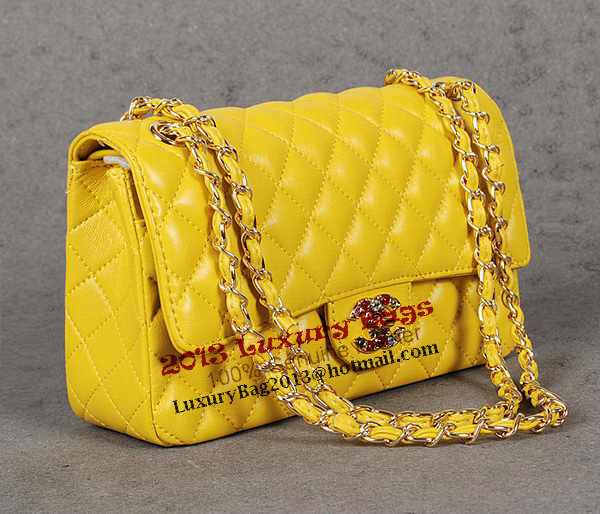 Chanel 2.55 Series Classic Flap Bag Yellow Sheepskin 1112 Multicolour