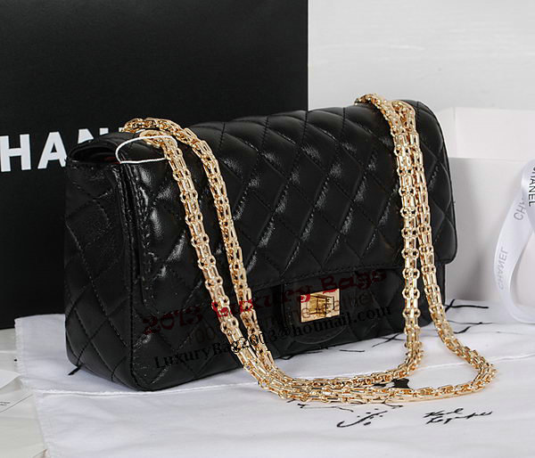 Chanel 2.55 Series Flap Bag A226 Black Sheep Leather Gold