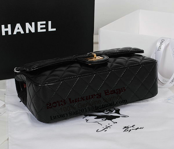 Chanel 2.55 Series Flap Bag A226 Black Sheep Leather Gold