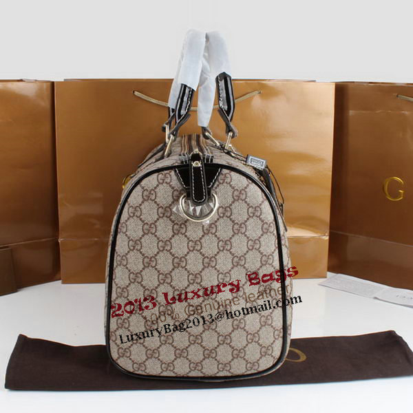 Gucci Joy Supreme Dog Canvas Boston Bag 189895 Brown