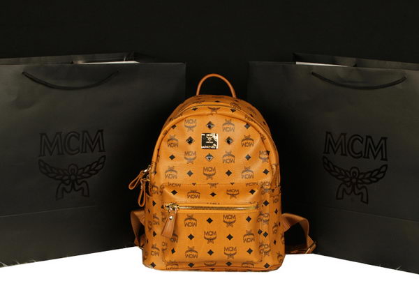 MCM Stark Backpack Large in Calf Leather 8004 Camel