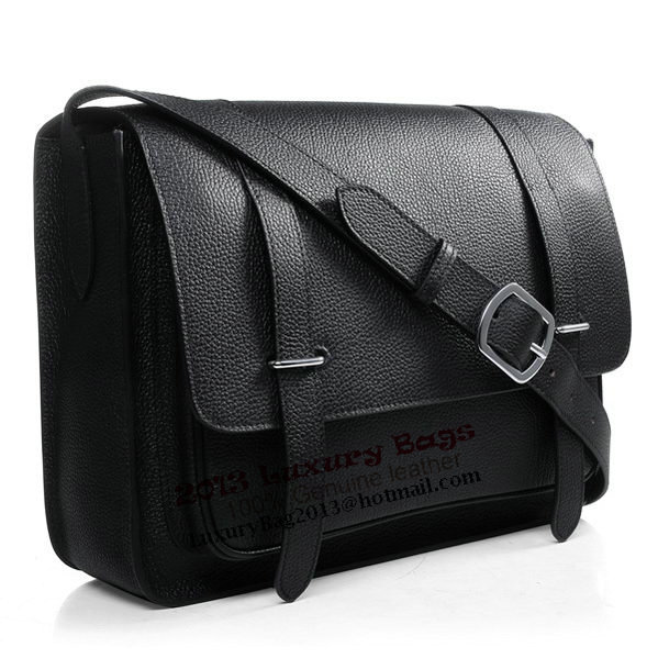 Hermes Etriviere Messenger Bag Togo Leather H1069 Black