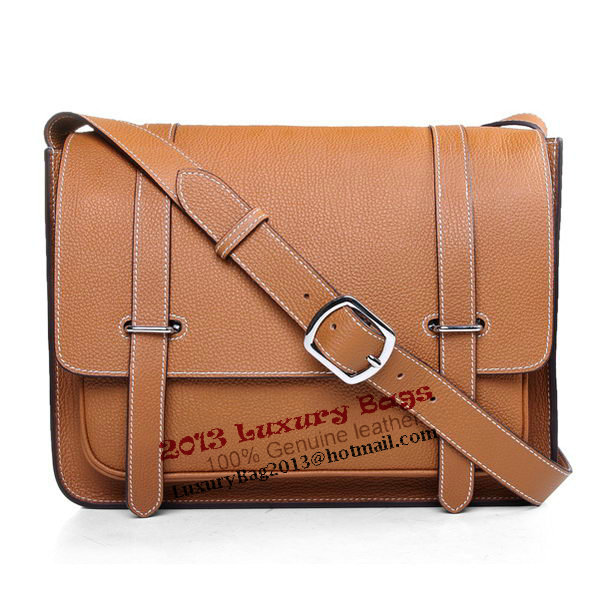 Hermes Etriviere Messenger Bag Togo Leather H1069 Wheat