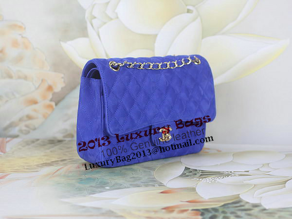 Chanel 2.55 Series Classic Flap Bag 1112 Blue Original Nubuck Cannage Pattern Leather Gold