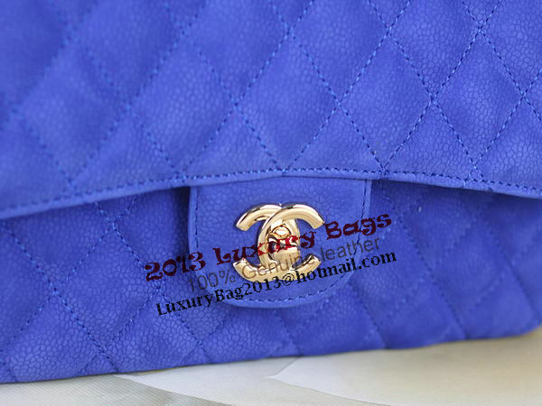 Chanel 2.55 Series Classic Flap Bag 1112 Blue Original Nubuck Cannage Pattern Leather Gold