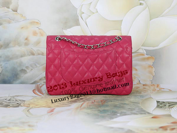 Chanel 2.55 Series Classic Flap Bag 1112 Rose Cannage Pattern Original Leather Silver