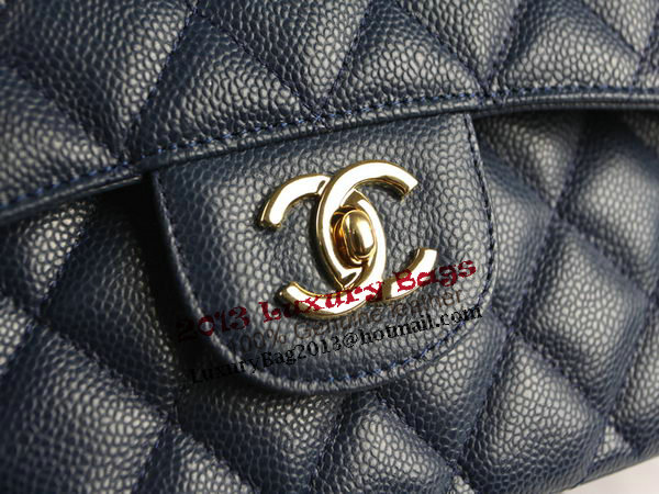 Chanel 2.55 Series Classic Flap Bag 1112 RoyalBlue Cannage Pattern Original Leather Gold