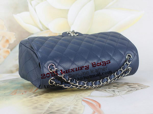 Chanel 2.55 Series Classic Flap Bag 1112 RoyalBlue Cannage Pattern Original Leather Silver