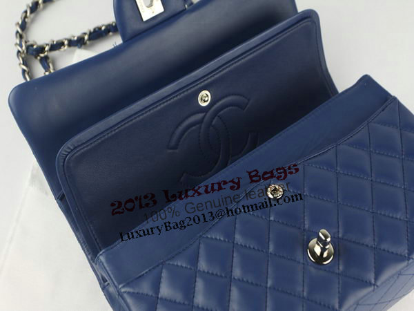 Chanel 2.55 Series Classic Flap Bag 1112 RoyalBlue Original Sheepskin Leather Silver