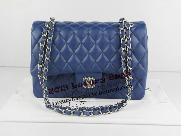 Chanel 2.55 Series Classic Flap Bag 1112 RoyalBlue Original Sheepskin Leather Silver