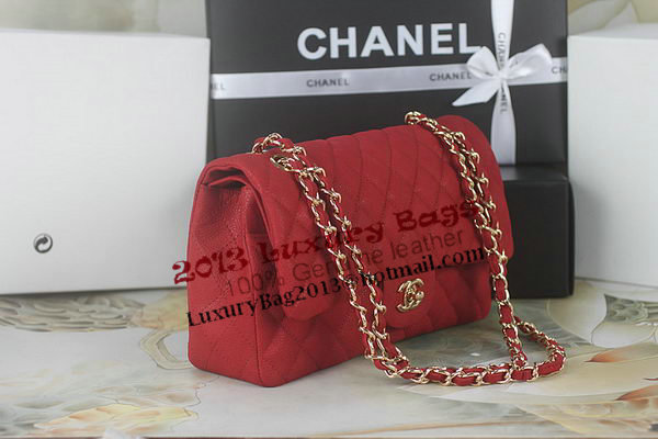 Chanel 2.55 Series Classic Flap Bag A01112 Red Original Nubuck Cannage Pattern Leather Gold