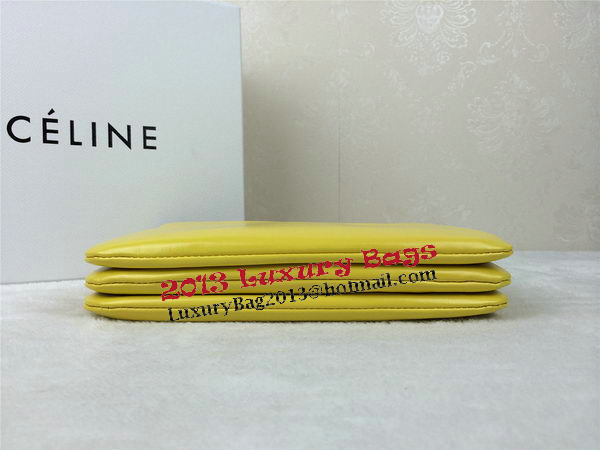 Celine Trio Original Leather Shoulder Bag C98318 Yellow