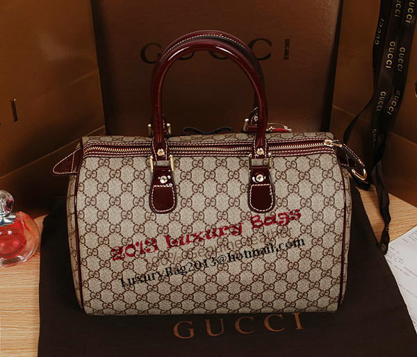 Gucci Joy Supreme Dog Canvas Boston Bag 189895