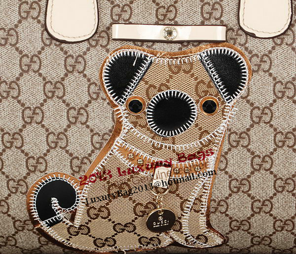 Gucci Joy Supreme Dog Canvas Boston Bag 189895