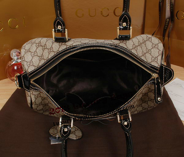 Gucci Joy Supreme Dog Canvas Boston Bag 189895