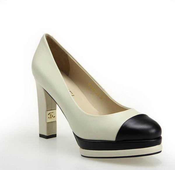 Chanel Sheepskin Leather 95mm Heel CH0850 White