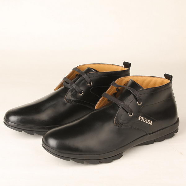 Prada Calf Leather Men Shoe PD290 Black