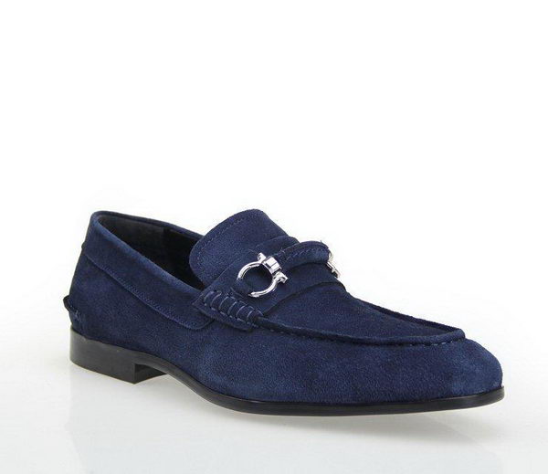 Salvatore Ferragamo Suede Leather Men Shoe FL0314 RoyalBlue