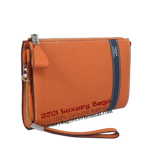 Hermes Grainy Leather Clutch H5809 Wheat