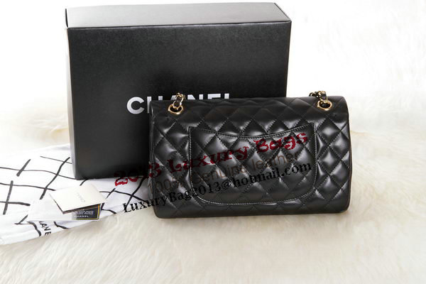 Chanel 2.55 Series Black Original Leather Classic Flap Bag A01112 Gold