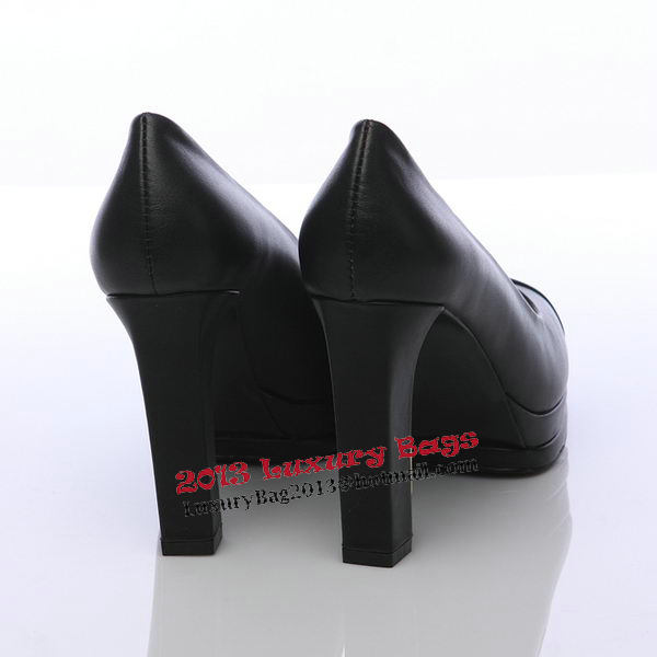 Chanel Pump in Calf Leather 100mm Heel CH0870 Black