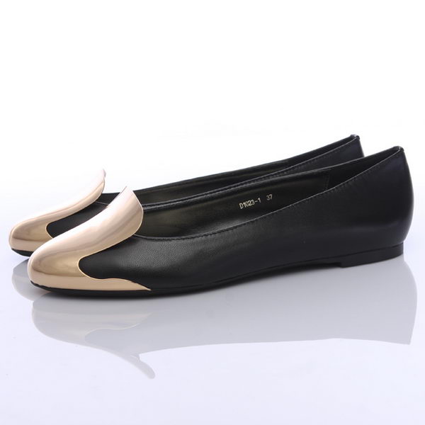 Alexander McQueen Flat Ballerina Sheepskin MCQ221 Black