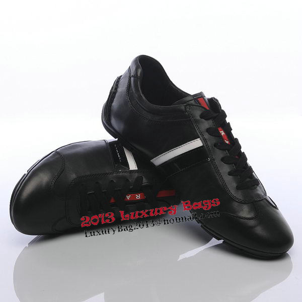 Prada Calf Leather Men Shoe PD311 Black