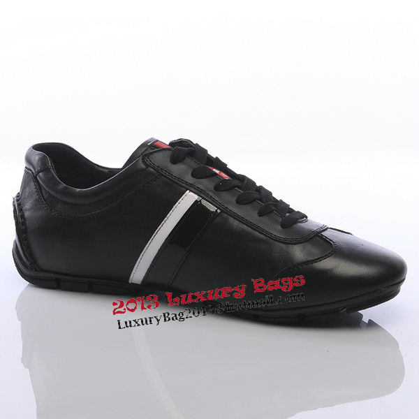 Prada Calf Leather Men Shoe PD311 Black